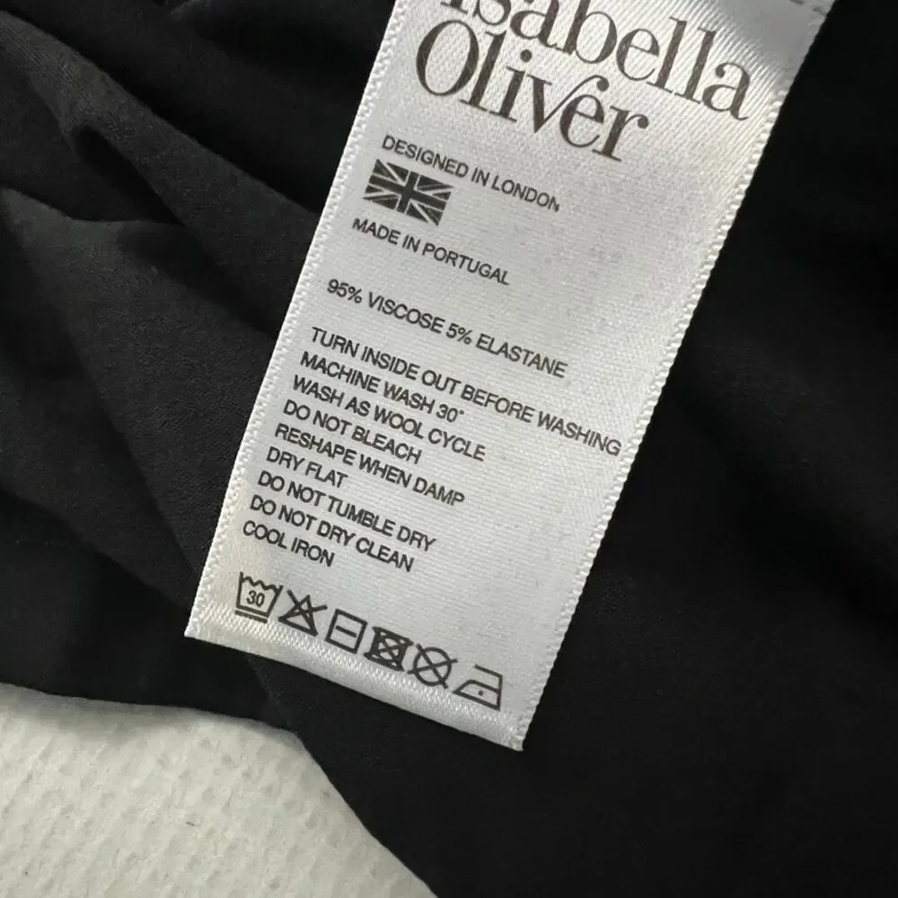 Isabellla Oliver Ivybridge Maternity Dress Black Long Sleeve Size 4/ US 10 NEW - Picture 8 of 12